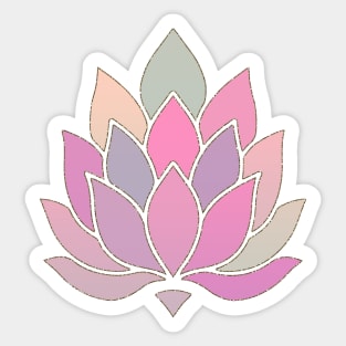 Lotus flower pastel Sticker